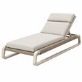Lettino prendisole 200 x 75 x 85 cm in metallo beige con corda intrecciata e schienale regolabile