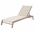 Lettino prendisole 200 x 65 x 33 cm in metallo beige reclinabile per esterno