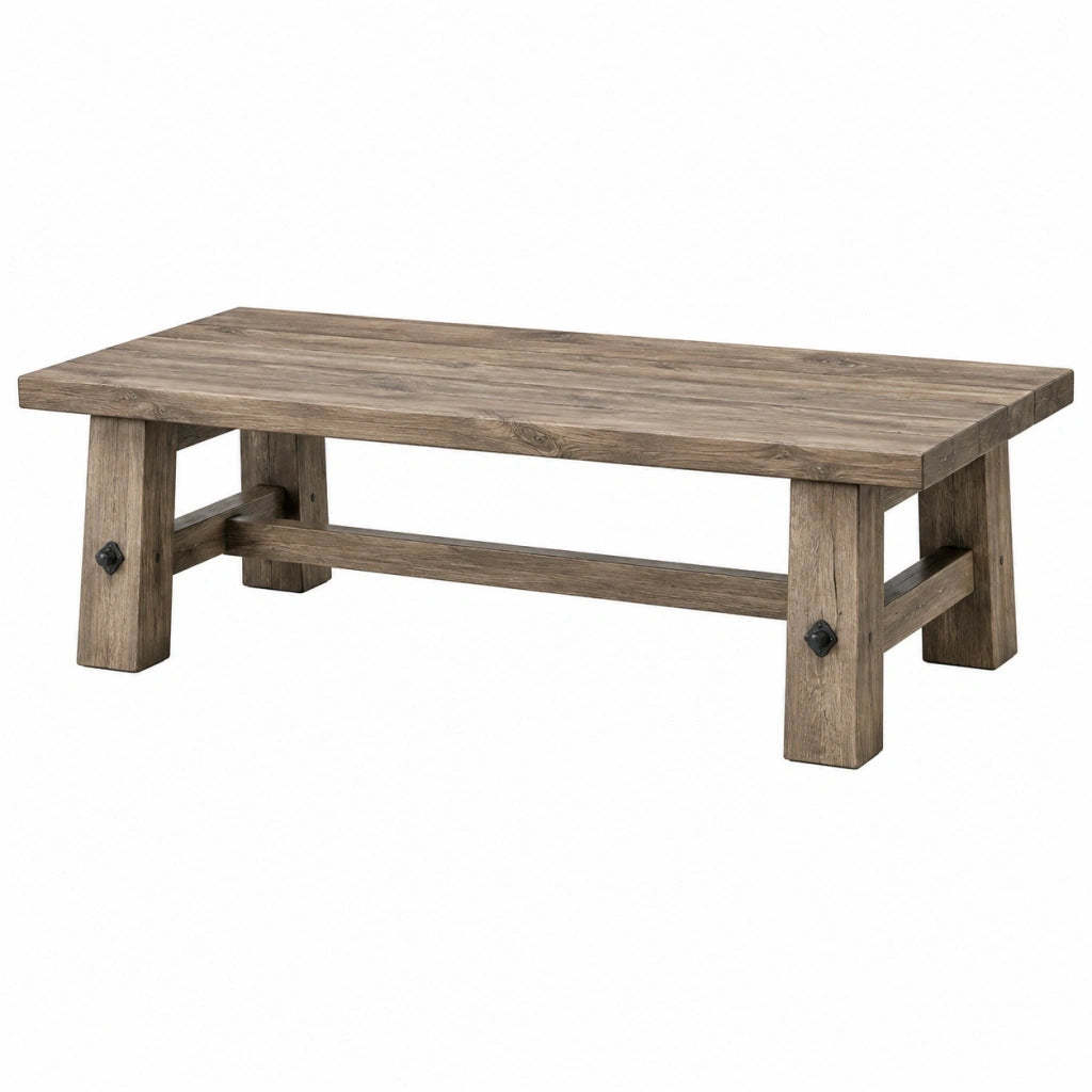 Panca da pranzo 180 x 40 x 45 cm in legno marrone stile rustico